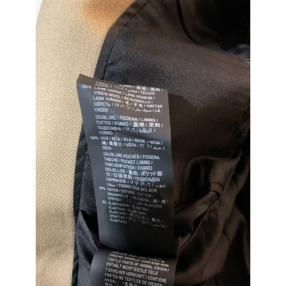 Saint Laurent Double-Breasted Beige Wool-Twill Blazer Size 34 - Picture 6 of 6